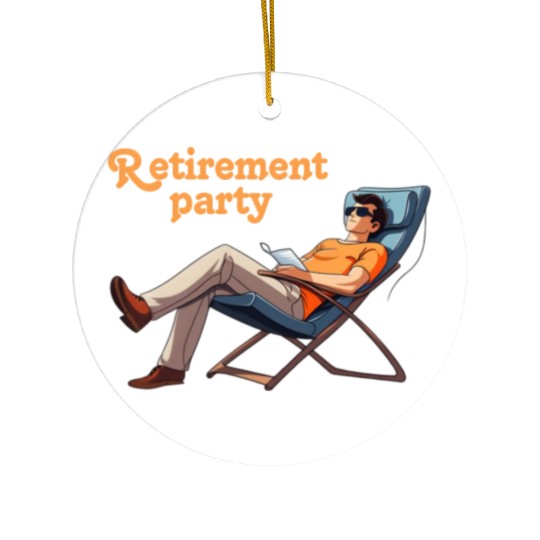 Retirement Party Relaxation Scene Ceramic Ornaments