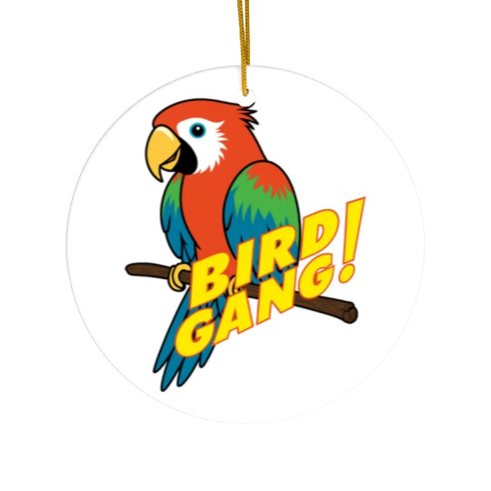 Bird Gang Parrot Cartoon Sticker | Tropical Funny  Ceramic Ornaments