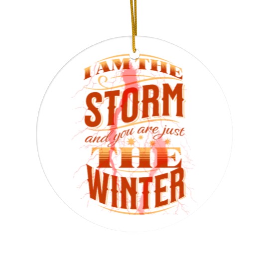 Lamenting Storm Winter Design Ceramic Ornaments