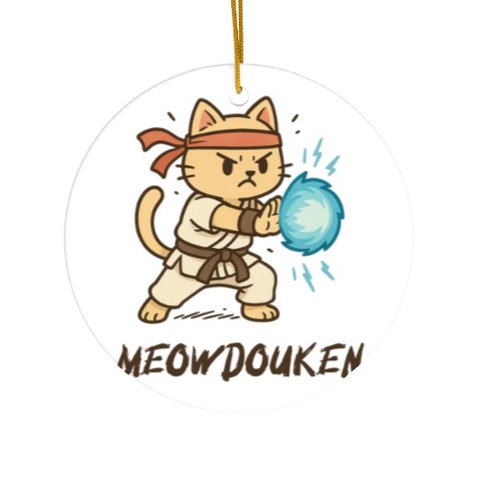 Meowdouken Street Fighter Ceramic Ornaments
