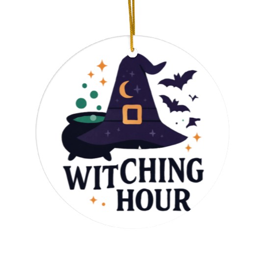 Witching Hour Night Scene Design Ceramic Ornaments