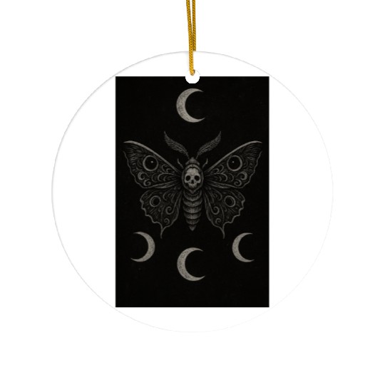 Dark Celestial Butterfly Tapestry Ceramic Ornaments