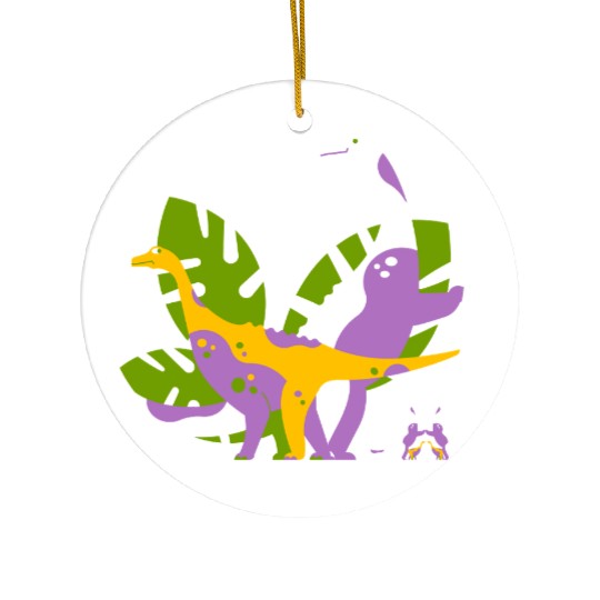 2 dino Ceramic Ornaments