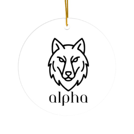 Alpha Wolf Head Ceramic Ornaments
