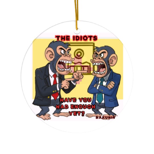 Humorous Monkey Politicians Ceramic Ornaments