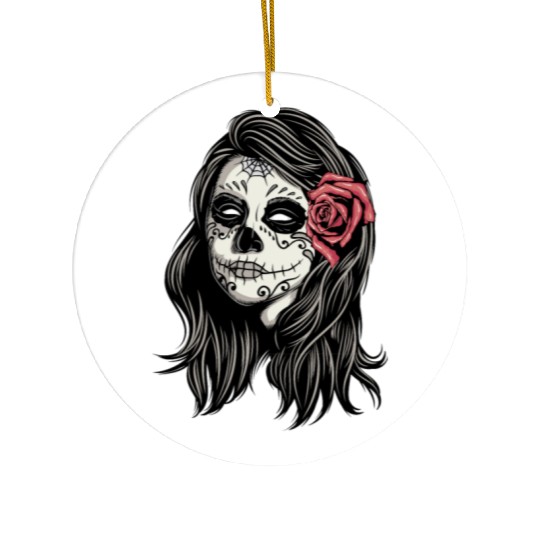 Santa Muerte Holy Woman Ceramic Ornaments