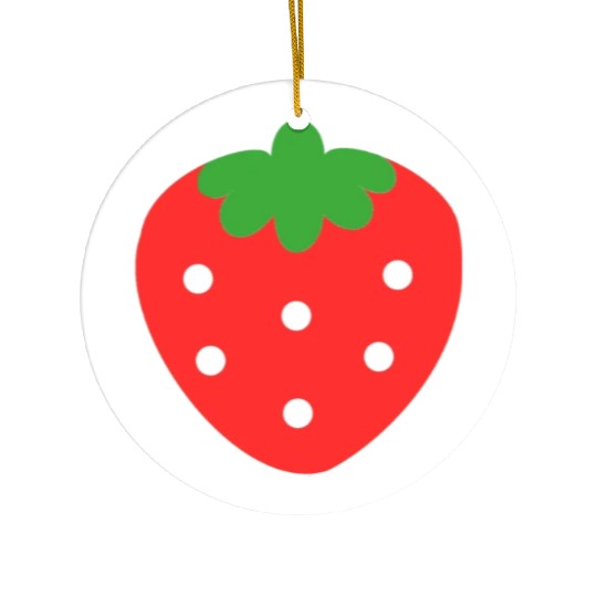 Cute Strawberry Ceramic Ornaments