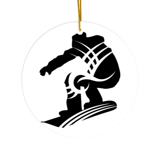 Snowboarding Ceramic Ornaments