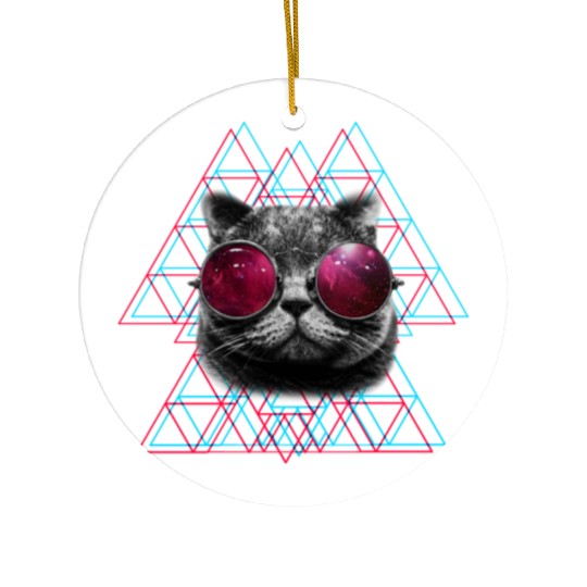 3D Space Cat Ceramic Ornaments (Womens)