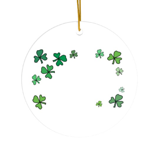 Dark green shamrocks, St Patrick's Ceramic Ornaments