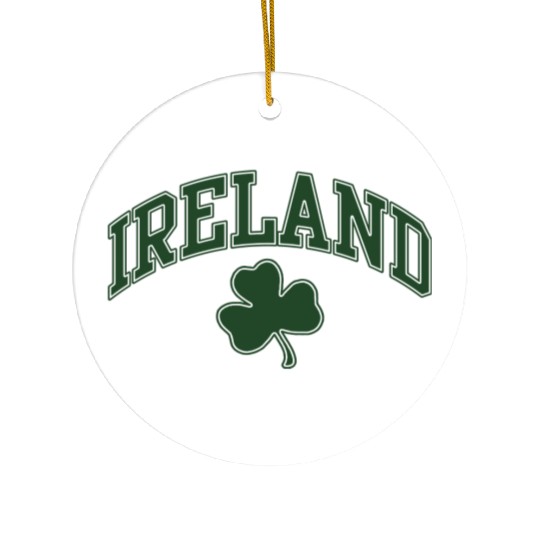 Ireland with Shamrock Ceramic Ornaments