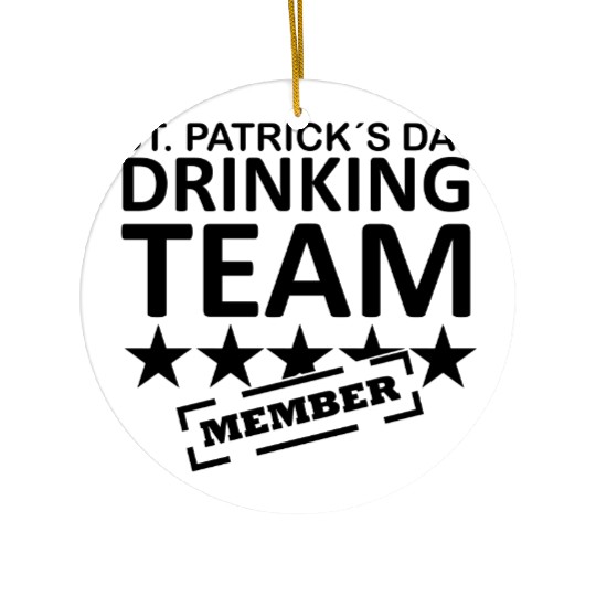 st. patrick´s day drinking team member Ceramic Ornaments