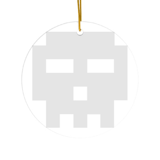 Scott Pilgrim 8-bit Skull Vector Ceramic Ornaments