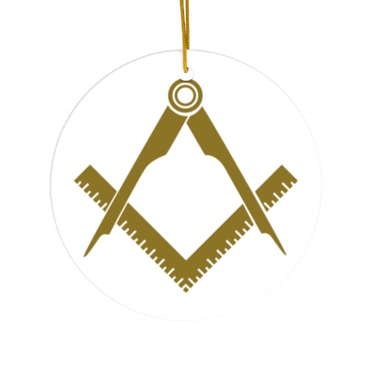 Masonic symbol, squaring the circle, freemason Ceramic Ornaments