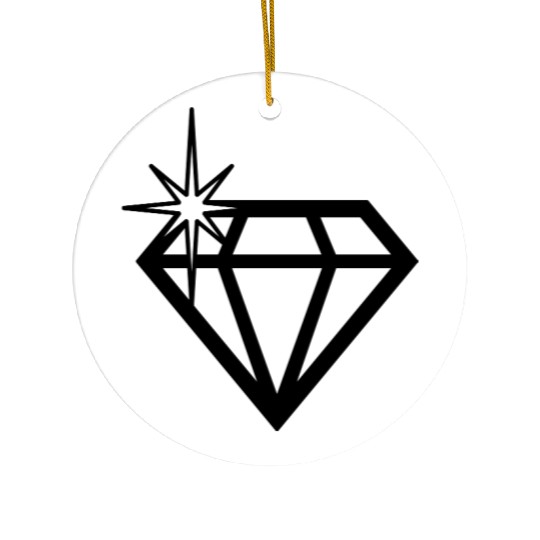 diamond bling Ceramic Ornaments