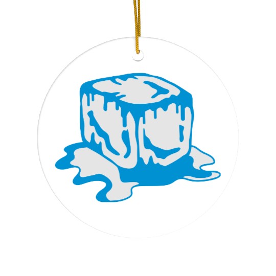 Ice Cube Ceramic Ornaments