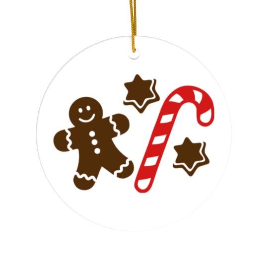 Lebkuchen Gingerbread man Ceramic Ornaments