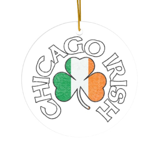 Chicago Irish Shamrock Apparel Ceramic Ornaments