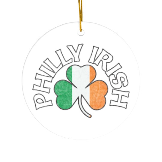 Philly Irish Shamrock Flag Apparel Ceramic Ornaments