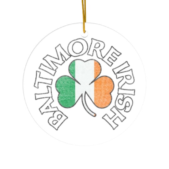 Baltimore Irish Shamrock Flag Apparel Ceramic Ornaments