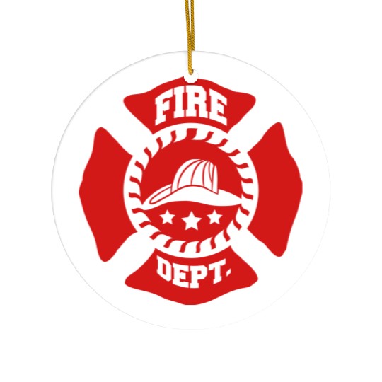 Fire Brigade logo symbol design Ceramic Ornaments