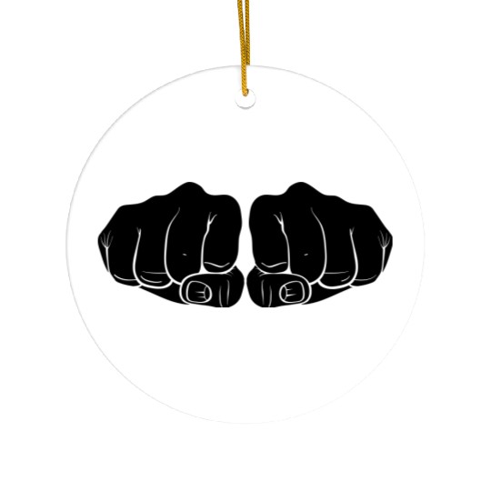 fist black power Ceramic Ornaments