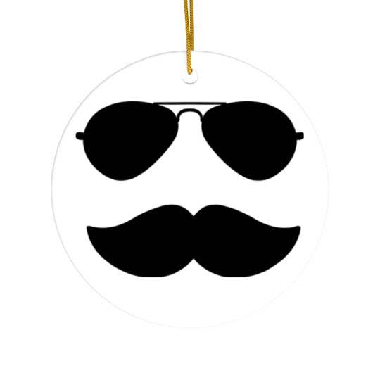 Aviators and Mustache - Father's Day - Movember Ceramic Ornaments