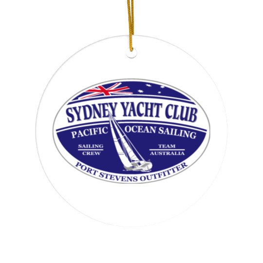 Pacific ocean sailing - Sydney Yacht Club Ceramic Ornaments