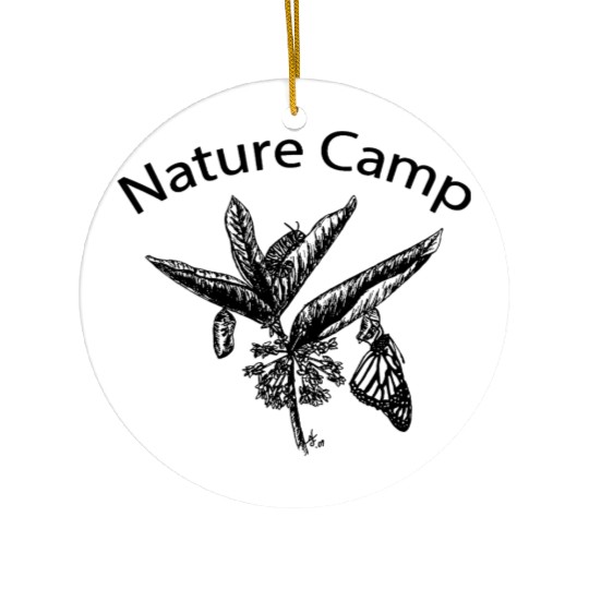 Nature Camp Monarch Ceramic Ornaments