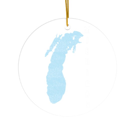 Lake Michigan Great Lakes Ceramic Ornaments