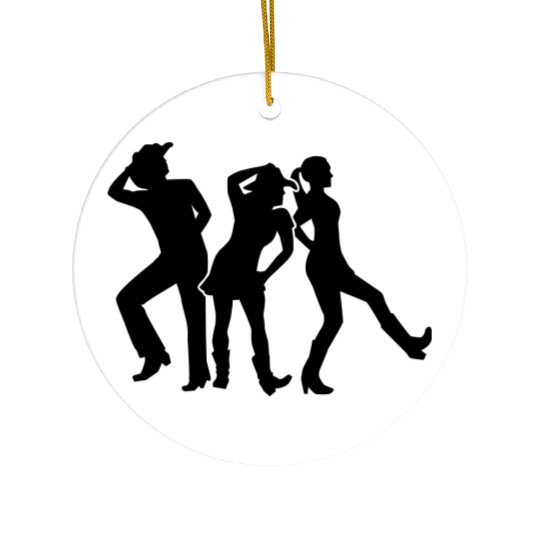Line dance Ceramic Ornaments
