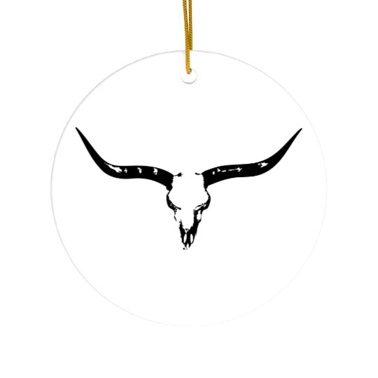 Buffalo Skull Ceramic Ornaments