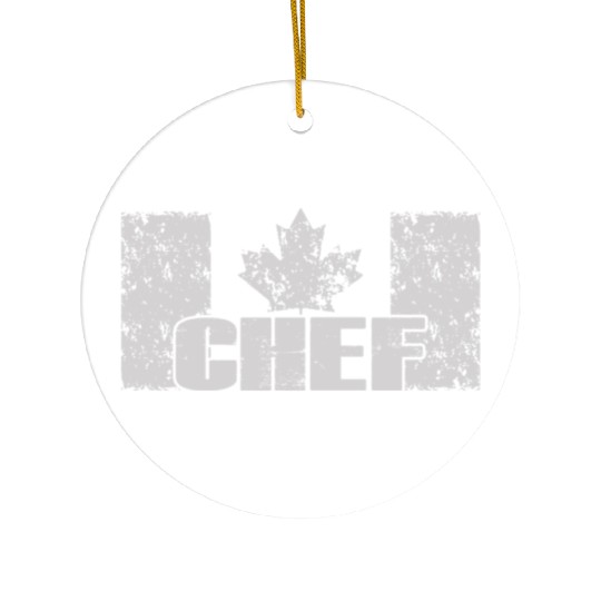 chef- canadian chef Ceramic Ornaments