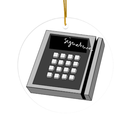 Credit Card Reader Ceramic Ornaments