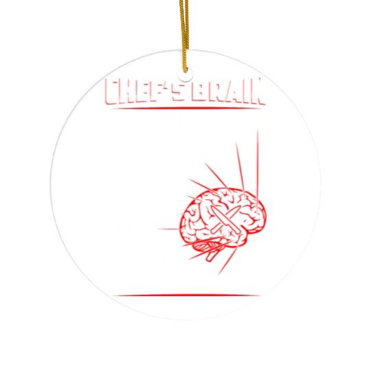 chef, chef funny, chef skull and cleavers, swedish Ceramic Ornaments