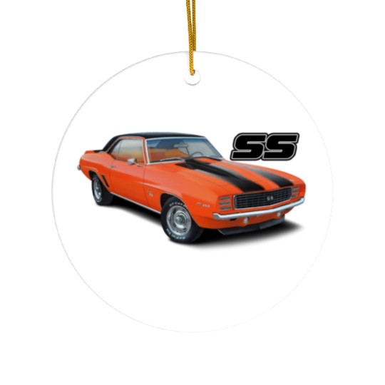 1969 Orange Camaro Ceramic Ornaments