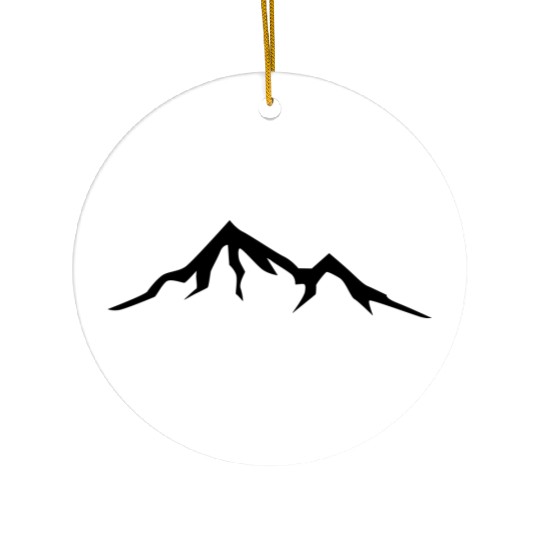 Mountains, Mont, Ski, Hiking, Outdoor Ceramic Ornaments