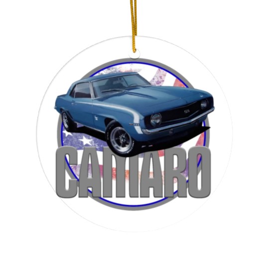 Bold Camaro in Blue Ceramic Ornaments