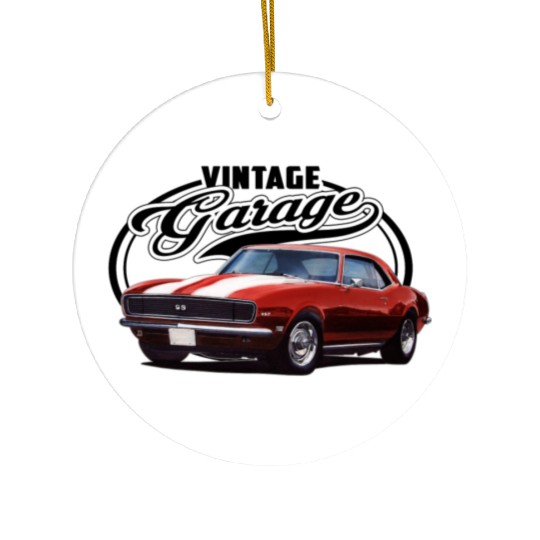 Vintage Camaro Garage Ceramic Ornaments