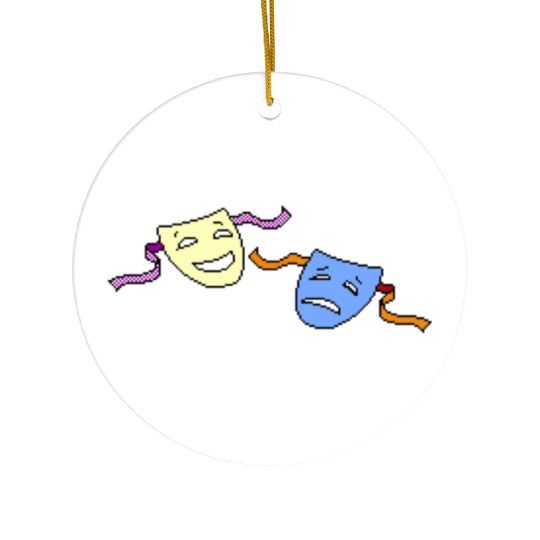 Beagle Bros Comedy Tragedy Ceramic Ornaments