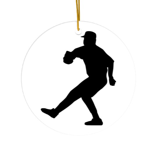 baseball pitcher Ceramic Ornaments