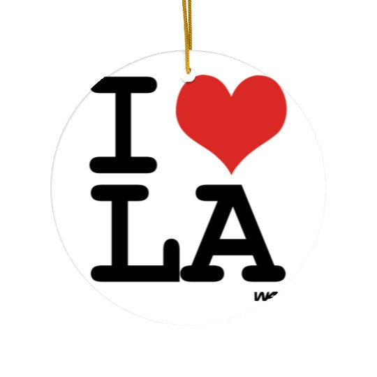 I love LA - Los Angeles Ceramic Ornaments