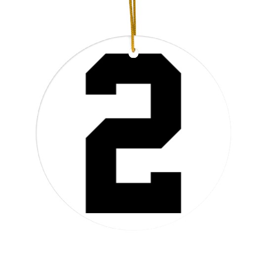 number 2 solid Ceramic Ornaments