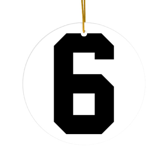 numbe 6 solid Ceramic Ornaments