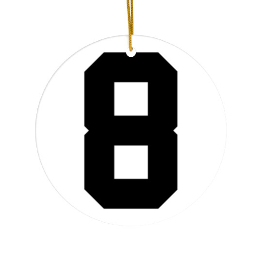 number 8 solid Ceramic Ornaments