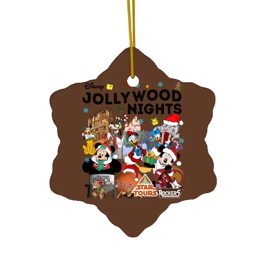 Disney Christmas Hollywood Studios Jollywood Nights Ceramic Ornaments