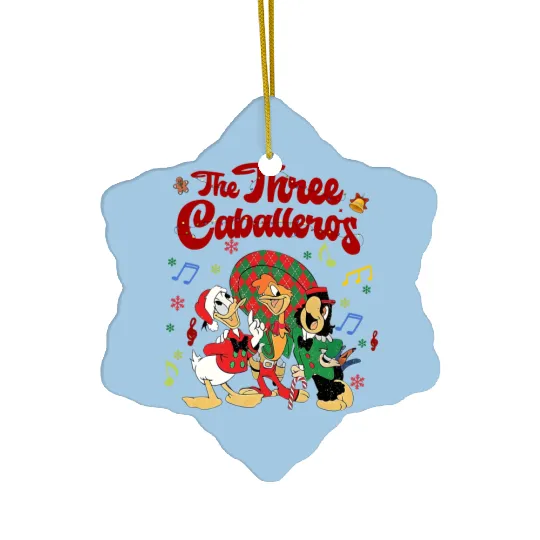 Disney Three Caballeros Christmas Lights Sing Christmas Song Ceramic Ornaments