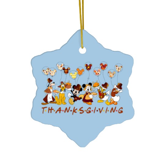 Vintage Mickey And Friends Thanksgiving Ceramic Ornaments, Disney Thanksgiving Fall Ceramic Ornaments