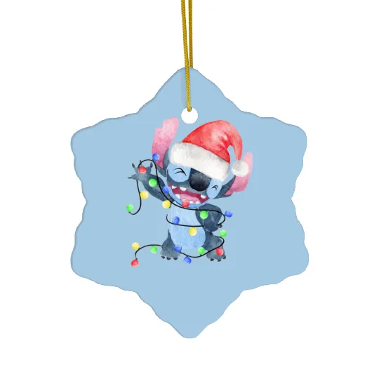 Disney Stitch Christmas Ceramic Ornaments, Stitch Disney Ceramic Ornaments, Christmas Stitch Ceramic Ornaments