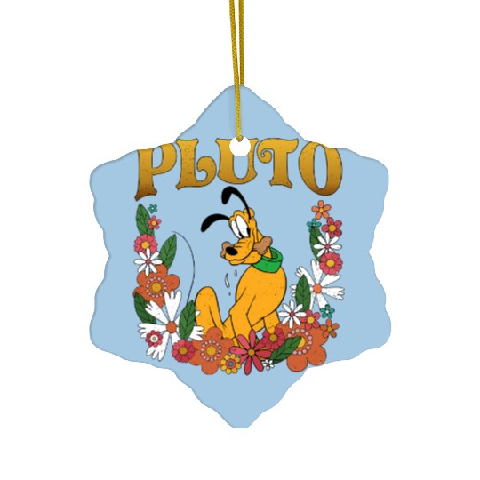 Pluto Dog Disney Floral Ceramic Ornaments, Retro Pluto Ceramic Ornaments, Disney Pluto Ceramic Ornaments, Disney Animal Kingdom Ceramic Ornaments